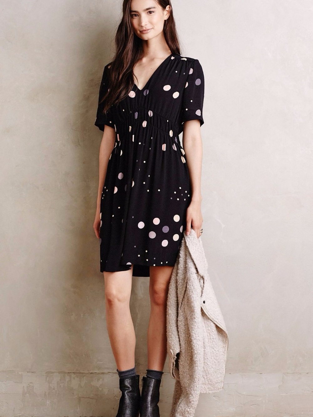 Anthropologie HD in Paris Felicity Dress Polka Dot Fit and Flare $138 Retail 6